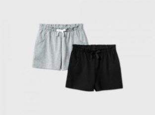 Baby Girls’ 2pk Pull-On Shorts – Cat & Jack Gray 18M