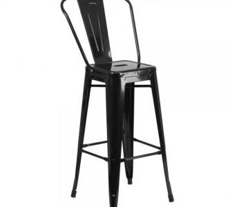 30″ High Metal Barstool Black – Riverstone Furniture Collection