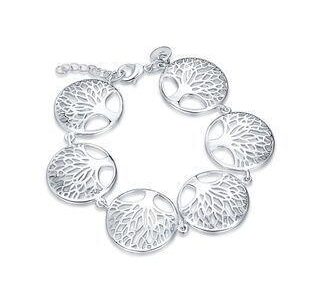 Simple Tree Of Life Bracelet Silver