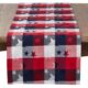 108″ x 16″ Cotton Stars and Checks Table Runner