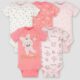 Gerber Baby Girls’ 5pk Ballerina Short Sleeve Onesies