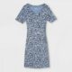 Short Sleeve Side Shirred Maternity Dress