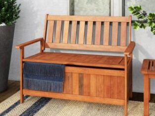 Outdoor Storage Bench – Natural – CorLiving