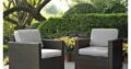 Palm Harbor 2pc Outdoor Wicker Seating Set with Gray