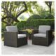 Palm Harbor 2pc Outdoor Wicker Seating Set with Gray