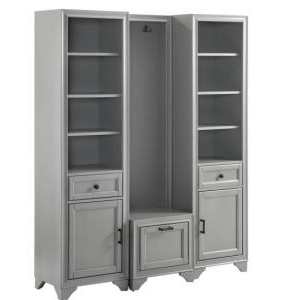 3pc Tara Entryway Set – Hall Tree and 2 Linen Cabinet For Sale