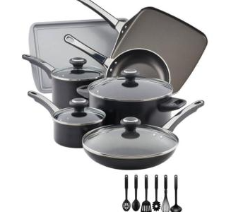 Farberware High Performance 17pc Aluminum Nonstick Cookware For Sale