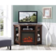 Glass Door Electric Fireplace Corner TV Stand For Sale