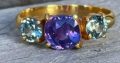 18k Gold Trilogy Sapphires Ring