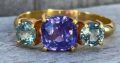 18k Gold Trilogy Sapphires Ring