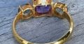 18k Gold Trilogy Sapphires Ring
