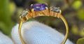 18k Gold Trilogy Sapphires Ring