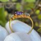 18k Gold Trilogy Sapphires Ring