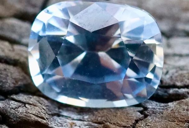 Natural White Sapphire With Slight Blue