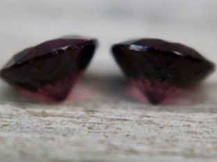 Natural Pinkish Purple Spinel Pair