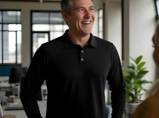 Classic Long Sleeve Polo Shirts for Men